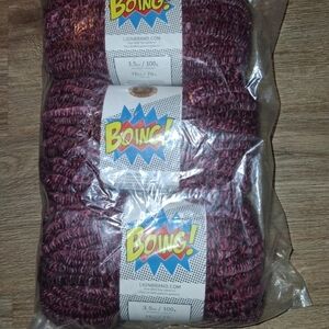 Lion Brand Burgundy Yarn